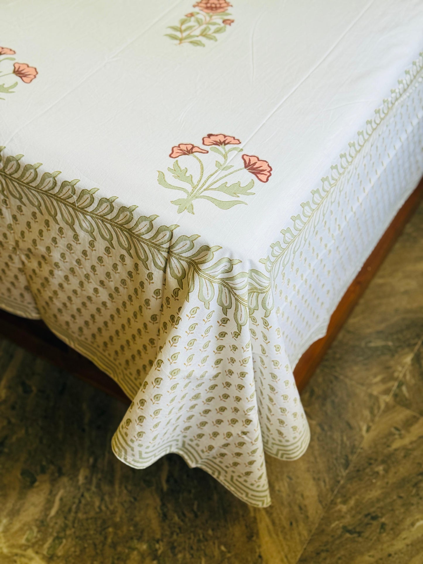 SANA - Affordable hand block bed sheet set