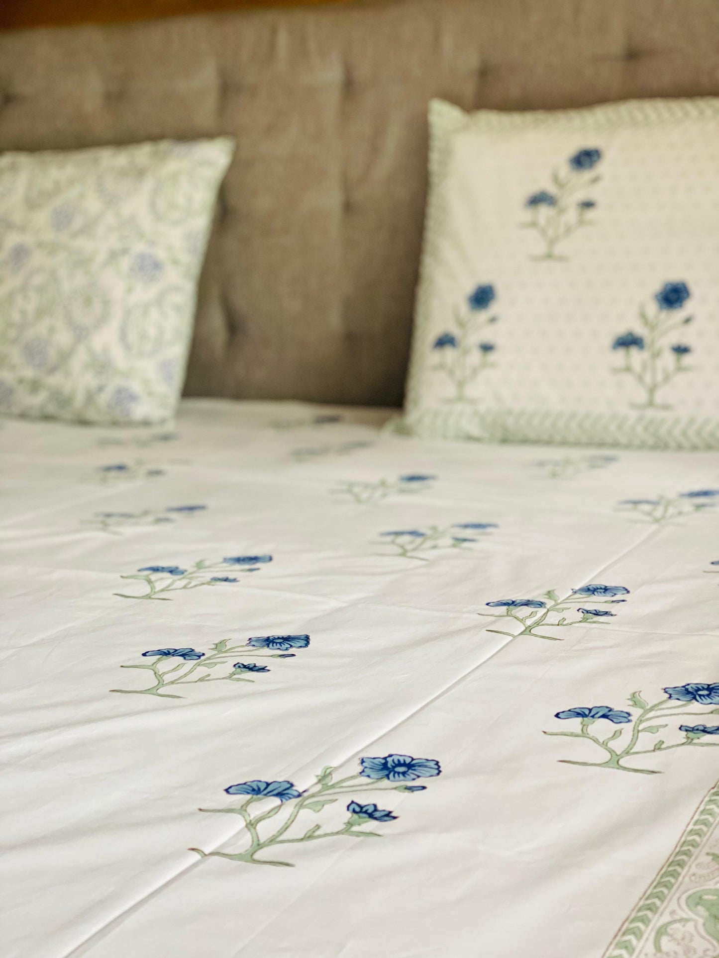 SHABNAM - Block printed bed sheet set