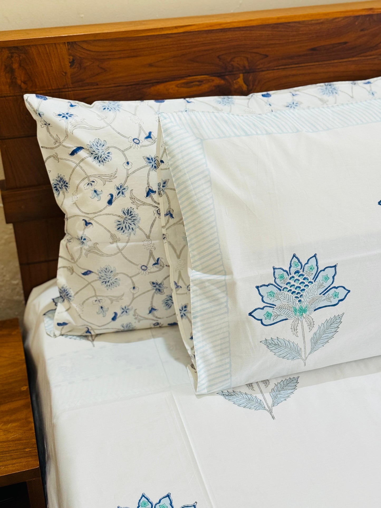 FAHAM - Block printed bed sheet set
