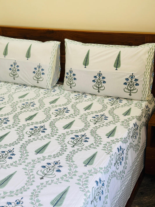 HAYA - Affordable hand block bed sheet set