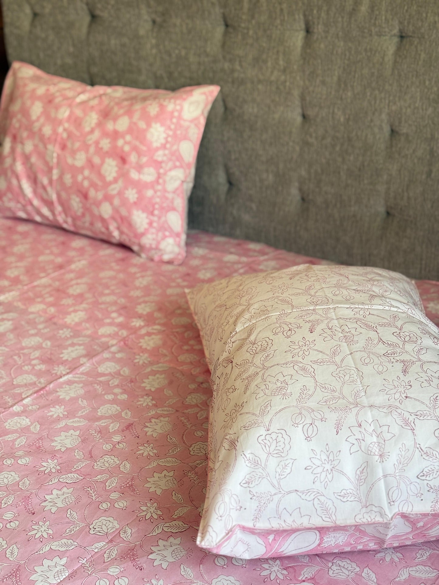 MALAL - Block printed bed sheet set