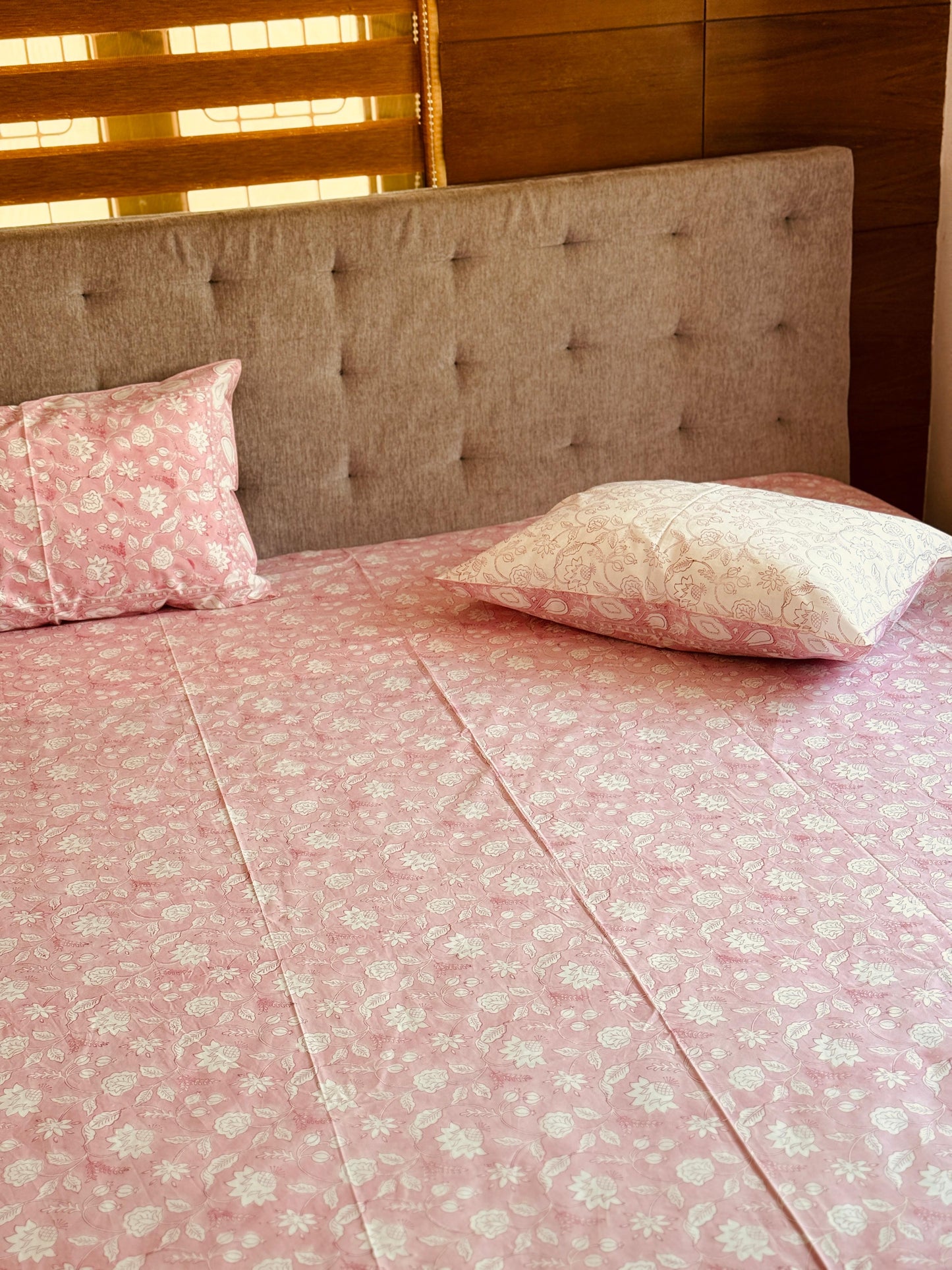 MALAL - Block printed bed sheet set